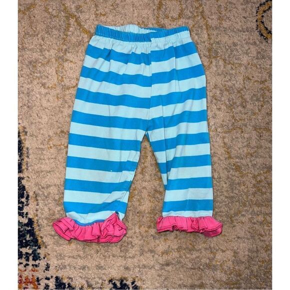 Girls Blue Leggings - Picture 2 of 3